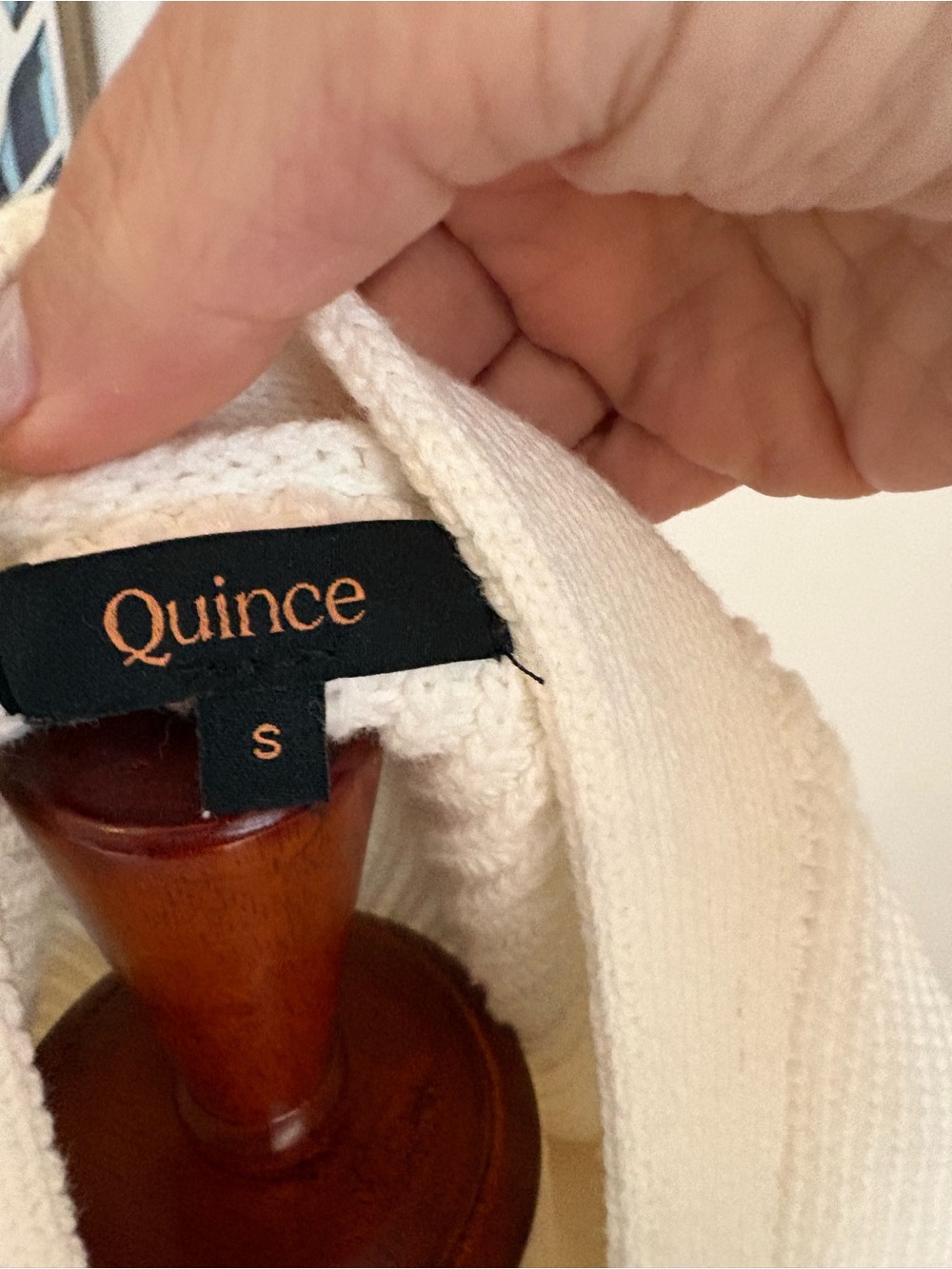 EUC Quince 100% organic cotton fisherman boxy cropped cardigan - Picture 7 of 8